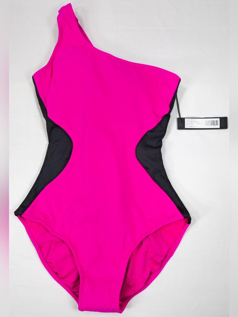 TA3 One Sidey CONTOUR Swimsuit Pink /Black  Lace Up Corset S Short NWT Beach